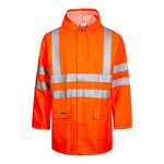 Lyngsøe Hi - vis regnjakke i kraftig PU/PCV kvalitet LR9055 - Sikkerhedsgiganten