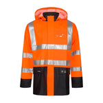 Lyngsøe Hi - vis regnjakke i kraftig PU/PVC kvalitet LR9015 - Sikkerhedsgiganten