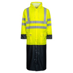 Lyngsøe Hi - vis regnjakke i PU kvalitet, 135 cm lang LR8085 - Sikkerhedsgiganten