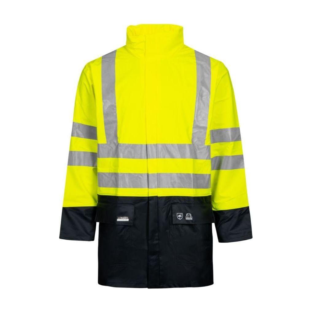 Lyngsøe Hi - vis regnjakke PU LR3055 - Sikkerhedsgiganten