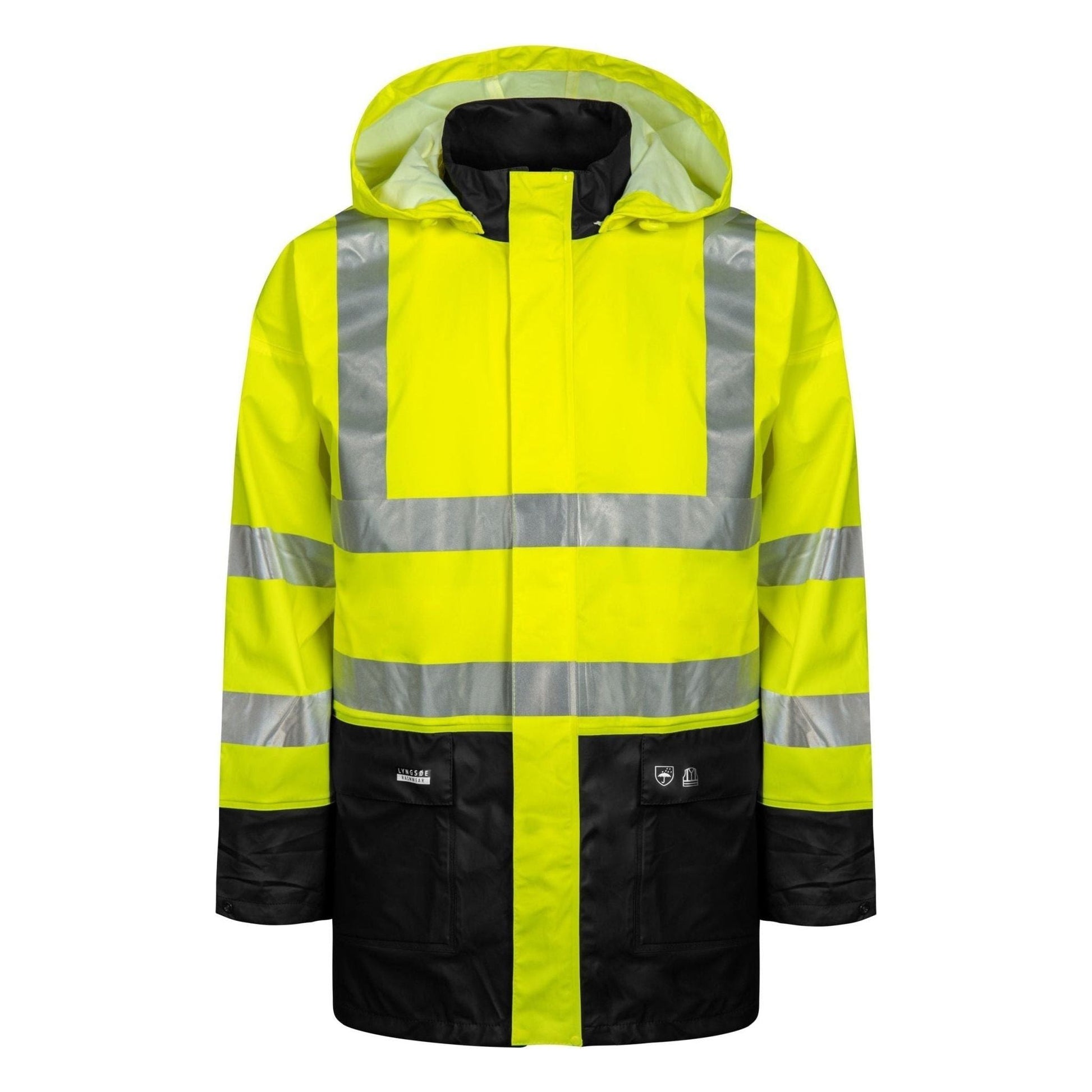Lyngsøe Hi - vis Regnjakke PU LR37 - Sikkerhedsgiganten