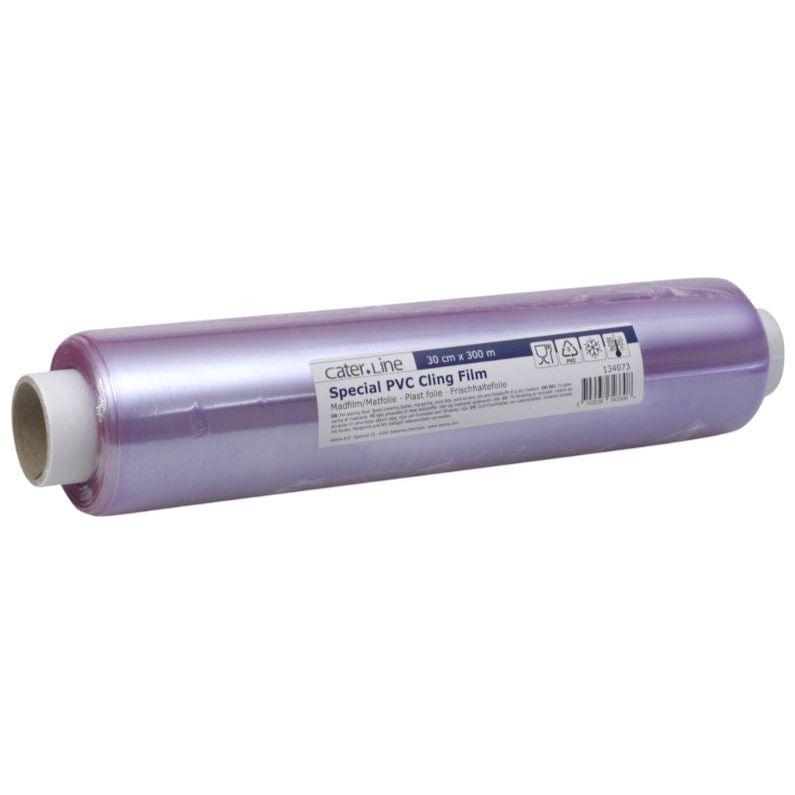 Madfilm, ABENA Cater - Line, 300m x 29cm, lilla, PVC, uperforeret - Sikkerhedsgiganten