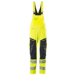 Mascot® Accel. Safe - Overall med Knælommer, stretch - zoner - 19569 - 236 - hi - vis gul/mørk marine - Sikkerhedsgiganten