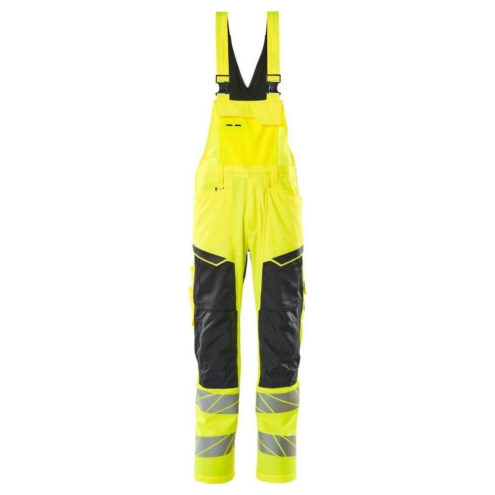 Mascot® Accel. Safe - Overall med Knælommer, stretch - zoner - 19569 - 236 - hi - vis gul/sort - Sikkerhedsgiganten