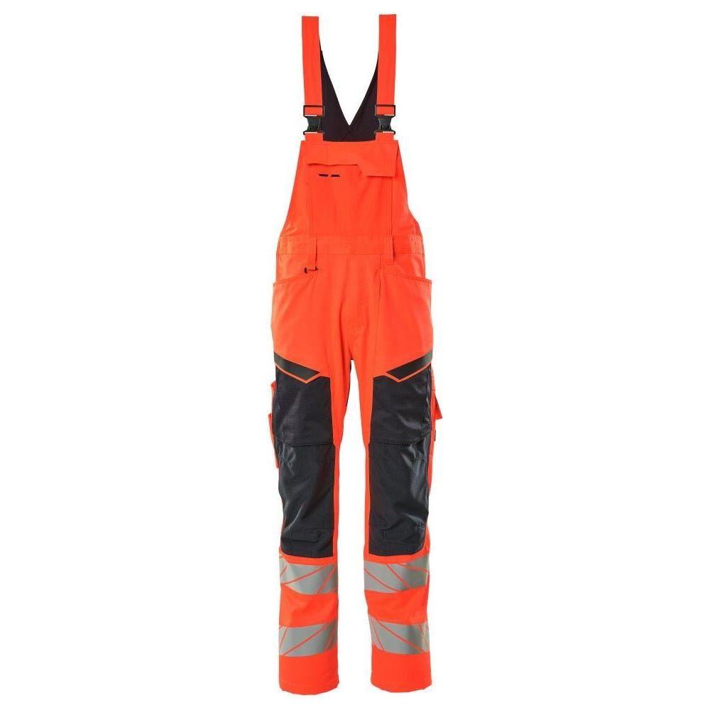 Mascot® Accel. Safe - Overall med Knælommer, stretch - zoner - 19569 - 236 - hi - vis rød/mørk marine - Sikkerhedsgiganten