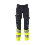 Mascot® Accelerate Safe Arbejdsbukser med knælommer , Full Stretch - 19879 - 711 Hi - Vis gul - Sikkerhedsgiganten