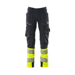 Mascot® Accelerate Safe arbejdsbukser ULTIMATE STRETCH 19379 - 510 - 01017 mørk marine/hi - vis gul