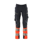 Mascot® Accelerate Safe arbejdsbukser ULTIMATE STRETCH 19379 - 510 - 10222 mørk marine/hi - vis rød