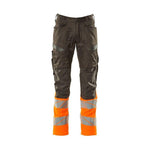 Mascot® Accelerate Safe Bukser med Knælommer, stretch - zoner - 19679 - 236 - mørk antracit/Hi - Vis orange klasse 1