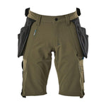 Mascot® Advanced Shorts, aftagelige hængelommer, Stretch, mosgrøn 17149 - 311 - Sikkerhedsgiganten
