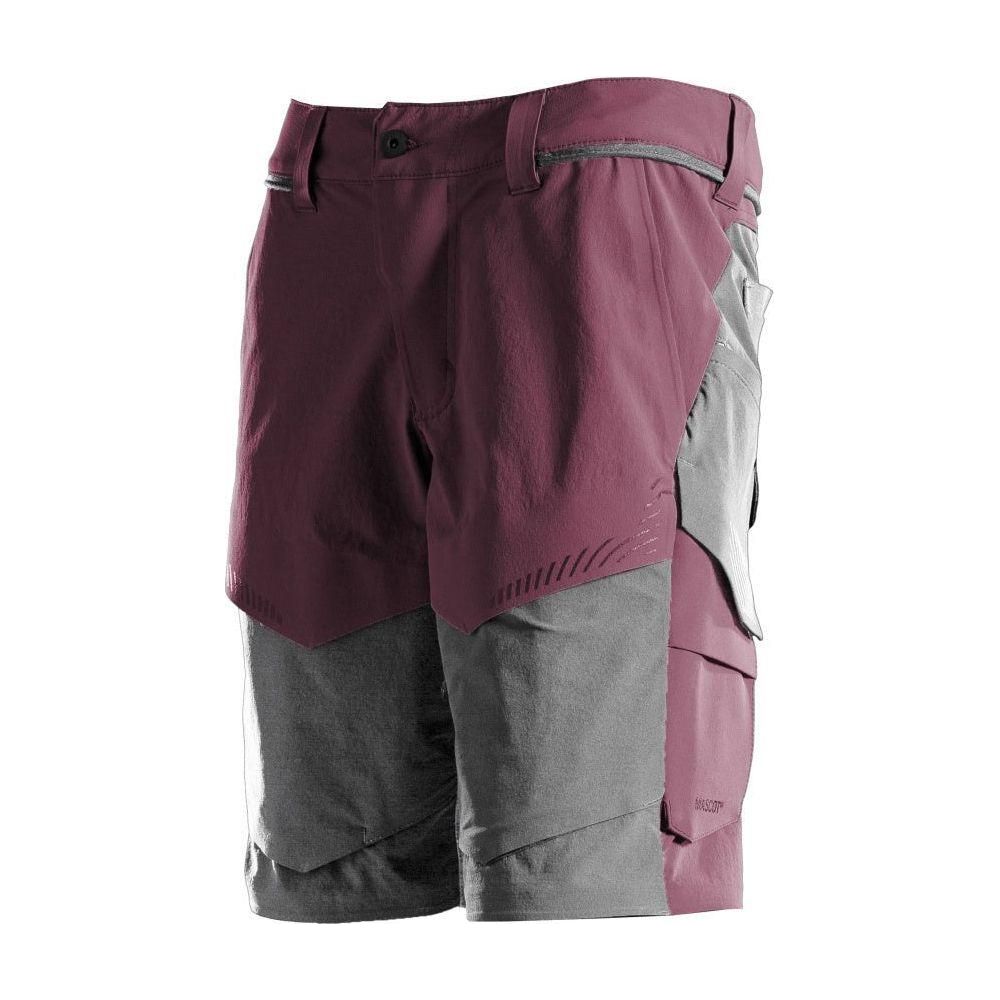 Mascot® Customized Shorts, Stretch, lav vægt 22149 - 605 - bordeaux/stengrå - Sikkerhedsgiganten