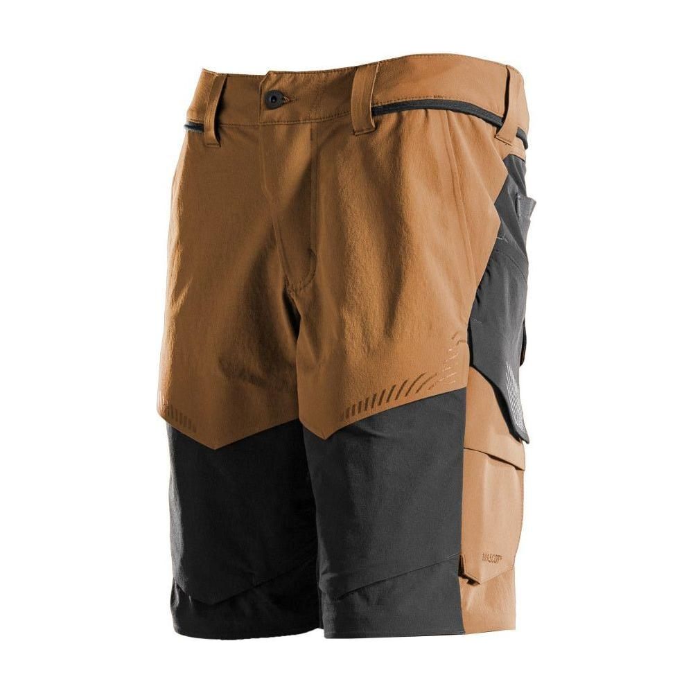 Mascot® Customized Shorts, Stretch, lav vægt 22149 - 605 - nøddebrun/sort - Sikkerhedsgiganten