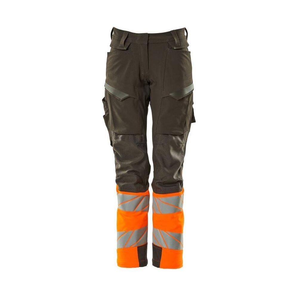 Mascot®Accelerate Safe Arbejdsbukser knælommer dame pasform stretch 19178 - 511 - 1814 mørk antracit/hi - vis orange