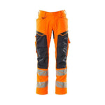 Mascot®Accelerate Safe Arbejdsbukser med knælommer 19579 - 236 - 14010 hi - vis orange/mørk marine - Sikkerhedsgiganten