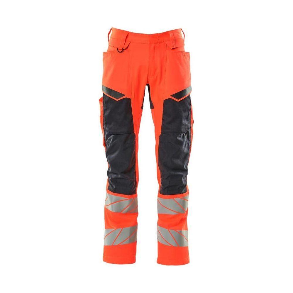 Mascot®Accelerate Safe Arbejdsbukser med knælommer 19579 - 236 - 22210 hi - vis rød/mørk marine - Sikkerhedsgiganten