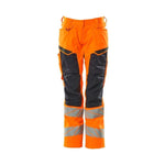 Mascot®Accelerate Safe Arbejdsbukser med knælommer dame pasform hi - vis orange 19578 - 236 - Sikkerhedsgiganten