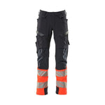 Mascot®Accelerate Safe Bukser Knælommer, Full Stretch 19179 - 511 - 10222 mørk marine/hi - vis rød