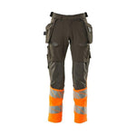 Mascot®Accelerate Safe håndværkerbukser hængelommer Full Stretch 19131 - 711 - 1814 mørk antracit/hi - vis orange