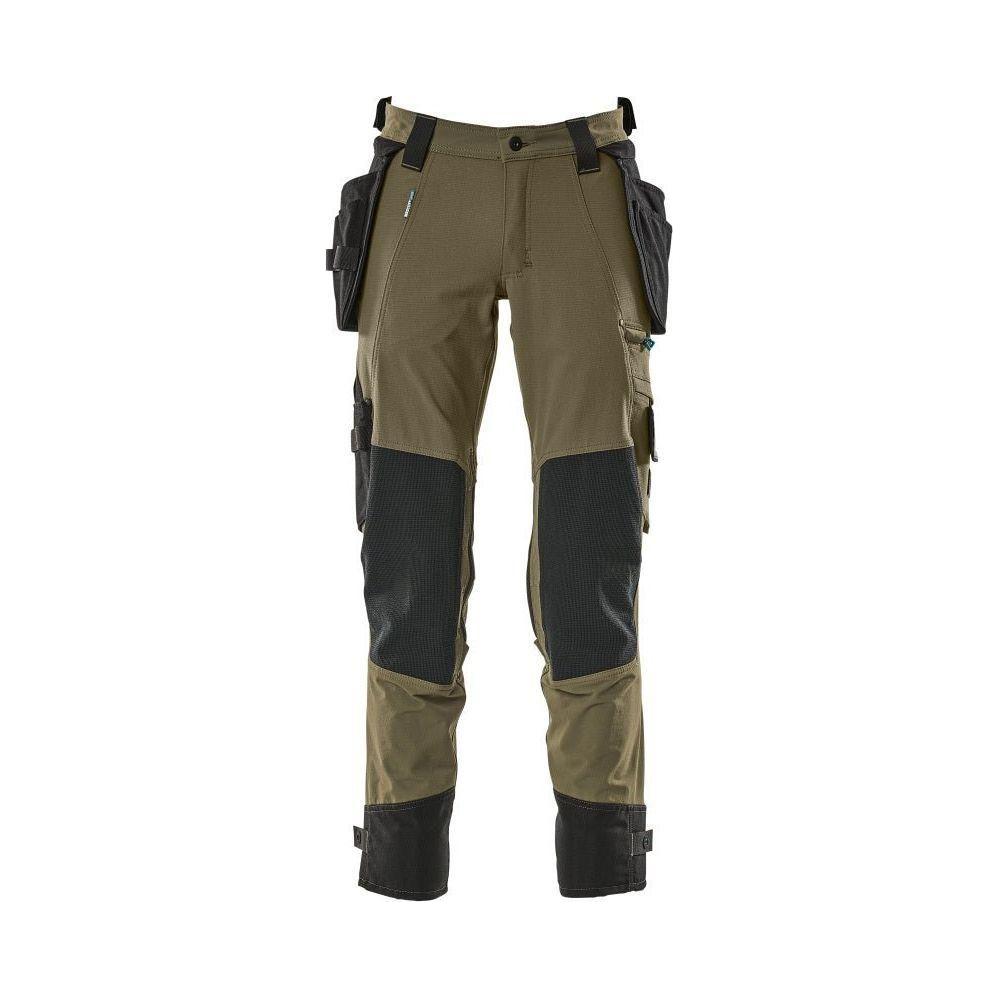 Mascot®Advanced håndværkerbukser aftagelige hængelommer, Stretch, 17031 - 311 - 33 mosgrøn - Sikkerhedsgiganten