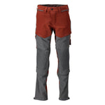 Mascot®Customized Arbejdsbukser, Knælommer, stretch 22279 - 605 - 2489 efterårsrød/stengrå - Sikkerhedsgiganten