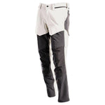 Mascot®Customized Arbejdsbukser med Knælommer, Full Stretch 22379 - 311 - 0689 Hvid/Stengrå - Sikkerhedsgiganten