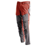 Mascot®Customized Arbejdsbukser med Knælommer, Full Stretch 22379 - 311 - 2489 efterårsrød/stengrå - Sikkerhedsgiganten