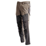 Mascot®Customized Arbejdsbukser med Knælommer, Full Stretch 22379 - 311 - 5689 mørk sand/stengrå - Sikkerhedsgiganten