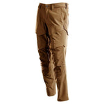 Mascot®Customized Bukser med Knælommer, Full Stretch 22379 - 311 - 54 nøddebrun - Sikkerhedsgiganten