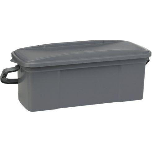 Moppeboks, Vikan ErgoClean, 64x24x22cm, grå, PP, med låg og hank, til 40 cm system - Sikkerhedsgiganten