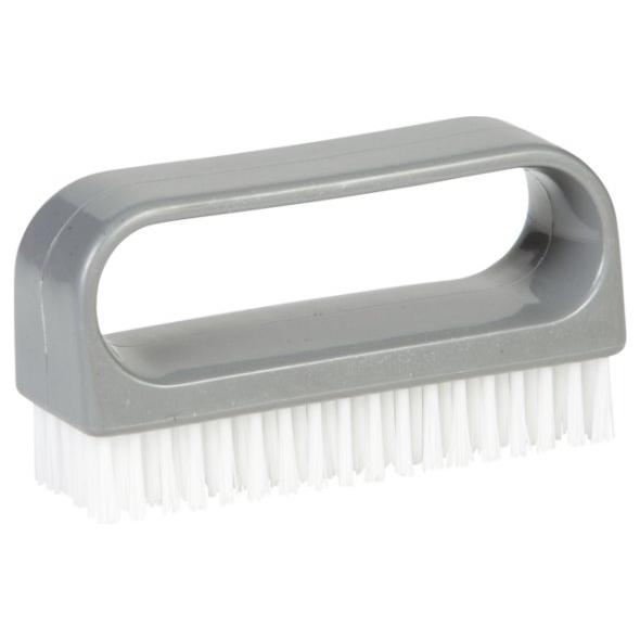 Neglebørste, Vikan, 10x3,5x5cm, Grå, PP/PA, stive børstehår - Sikkerhedsgiganten