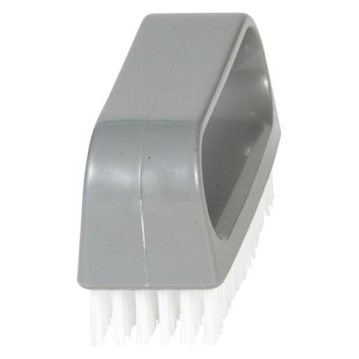 Neglebørste, Vikan, 10x3,5x5cm, Grå, PP/PA, stive børstehår - Sikkerhedsgiganten