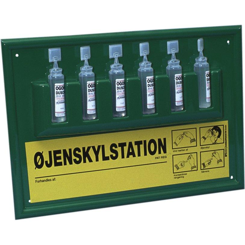 Øjenskylletavle - 6 flasker x 30 ml. - Sikkerhedsgiganten