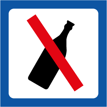Piktogram Flasker forbudt 131117 - Sikkerhedsgiganten