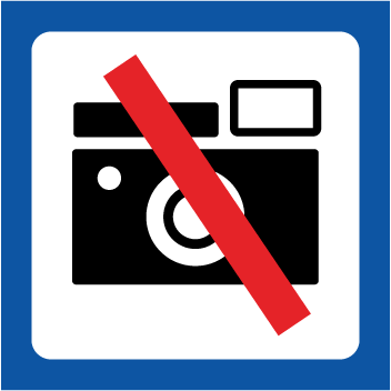 Piktogram Fotografering forbudt 131107 - Sikkerhedsgiganten
