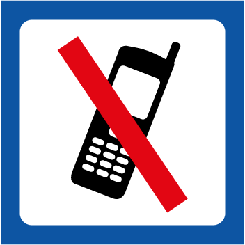 Piktogram Mobiltelefon forbudt 131123 - Sikkerhedsgiganten