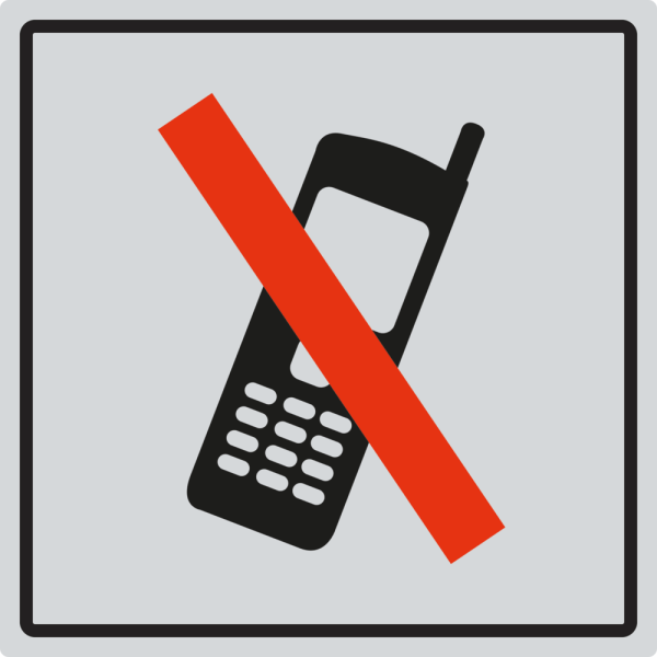 Piktrogram Mobiltelefon forbudt - Sikkerhedsgiganten