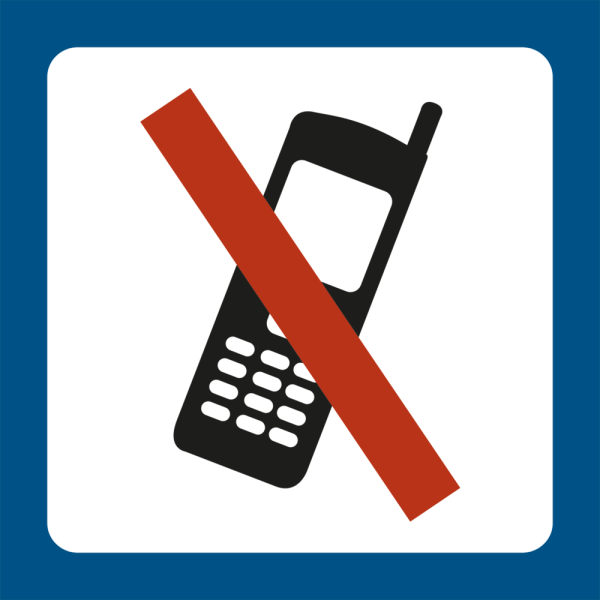 Piktrogram Mobiltelefon forbudt - Sikkerhedsgiganten
