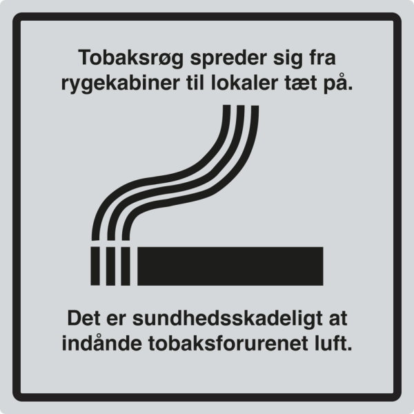 Piktrogram Rygekabine - Sikkerhedsgiganten