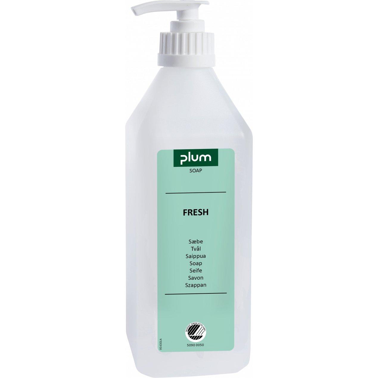 Plum Fresh 1641 flydende sæbe pumpeflaske 600 ml - Sikkerhedsgiganten
