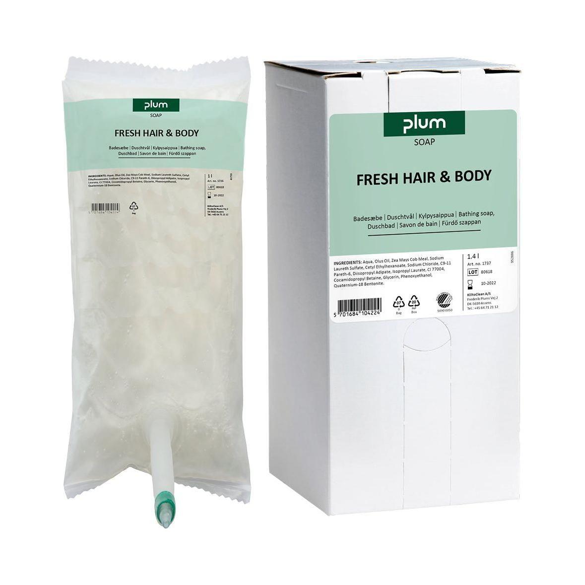 Plum Fresh Hair & Body 1 liter el 1,4 liter - Sikkerhedsgiganten