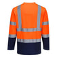 Portwest 2 farvet langærmet bomulds t-shirts S280 - Sikkerhedsgiganten