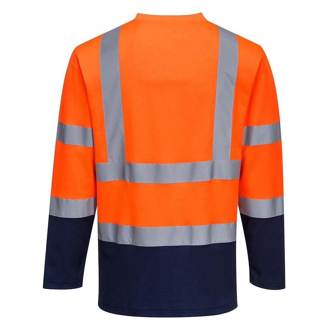 Portwest 2 farvet langærmet bomulds t-shirts S280 - Sikkerhedsgiganten