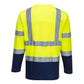 Portwest 2 farvet langærmet bomulds t-shirts S280 - Sikkerhedsgiganten