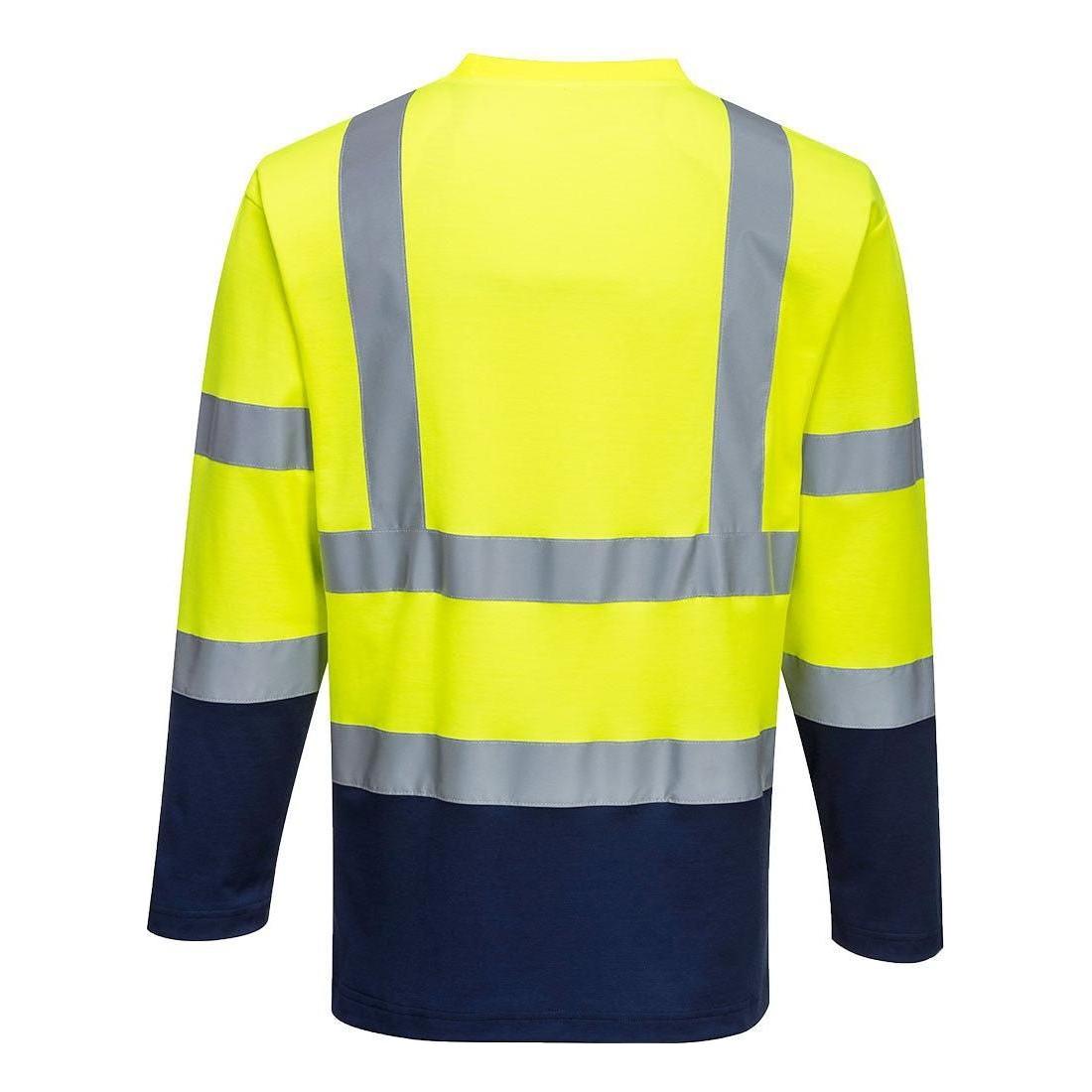 Portwest 2 farvet langærmet bomulds t-shirts S280 - Sikkerhedsgiganten