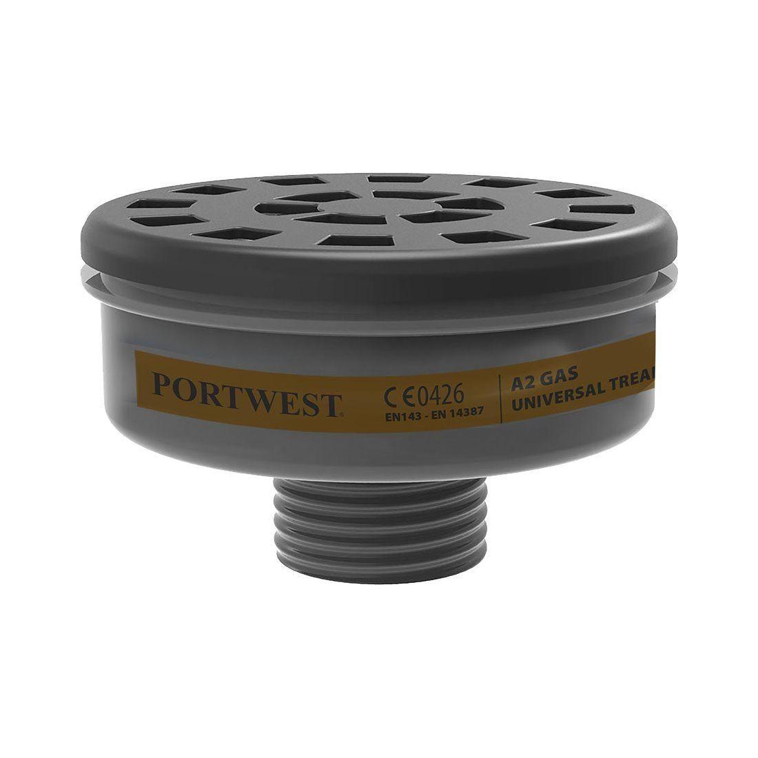 Portwest A2 Gasfilter Universal gevind P906 - Sikkerhedsgiganten