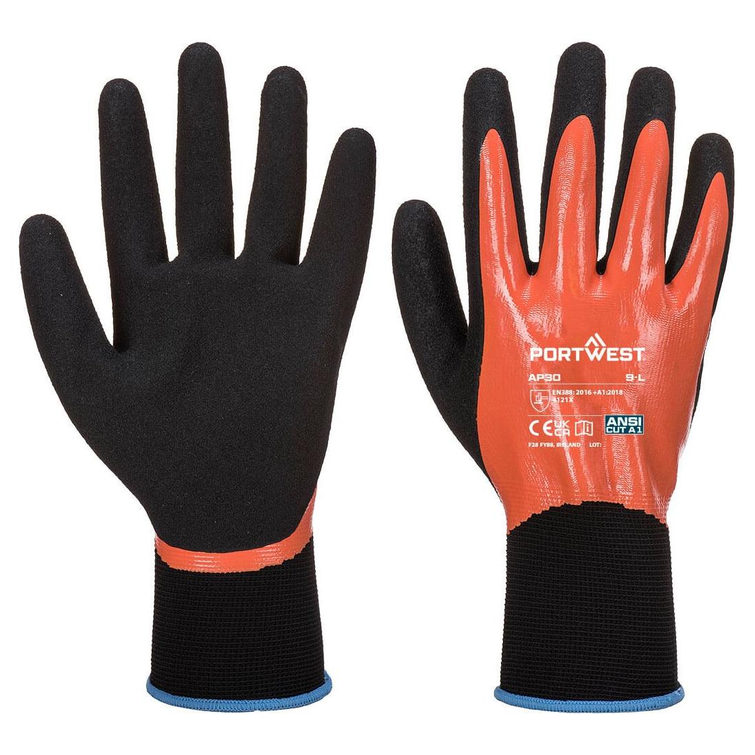Portwest AP30 - Dermi Pro Handske Orange/Sort - Sikkerhedsgiganten