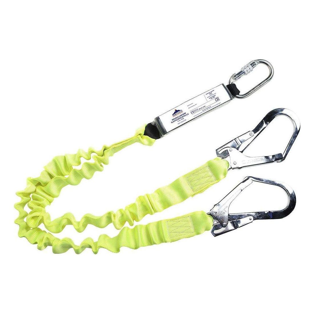 Portwest Dobbelt elastisk lanyard med falddæmper. FP52 - Sikkerhedsgiganten