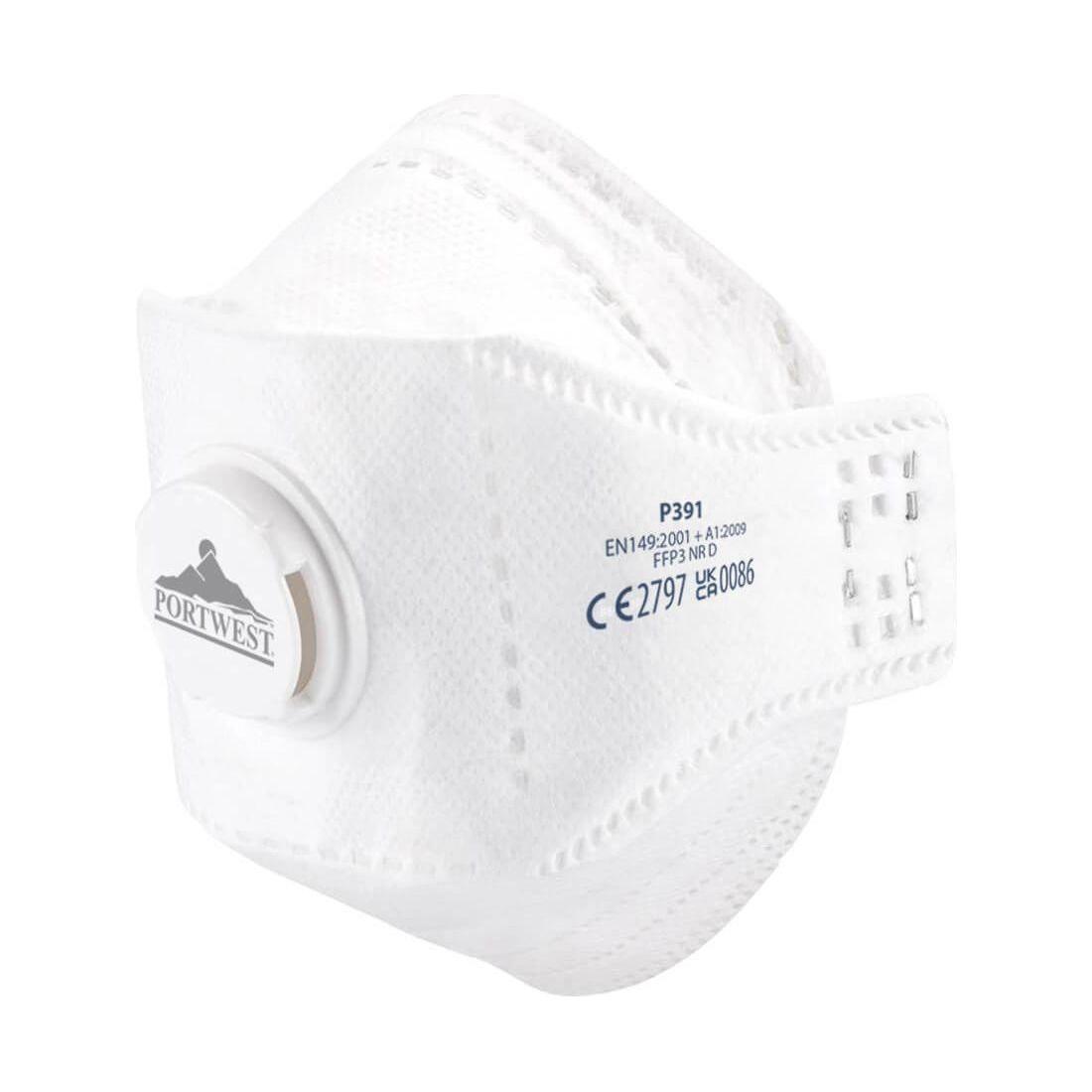 Portwest EAGLE FFP3 Dolomite Foldbar Støvmaske m/ Ventil P391 10 stk - Sikkerhedsgiganten
