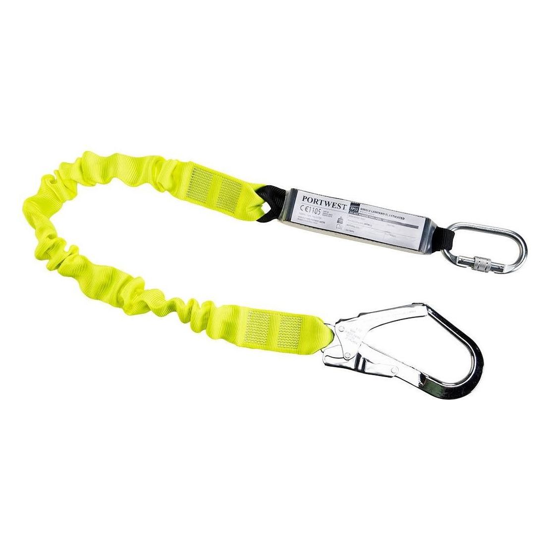 Portwest Enkelt elastisk lanyard med falddæmper FP53 - Sikkerhedsgiganten