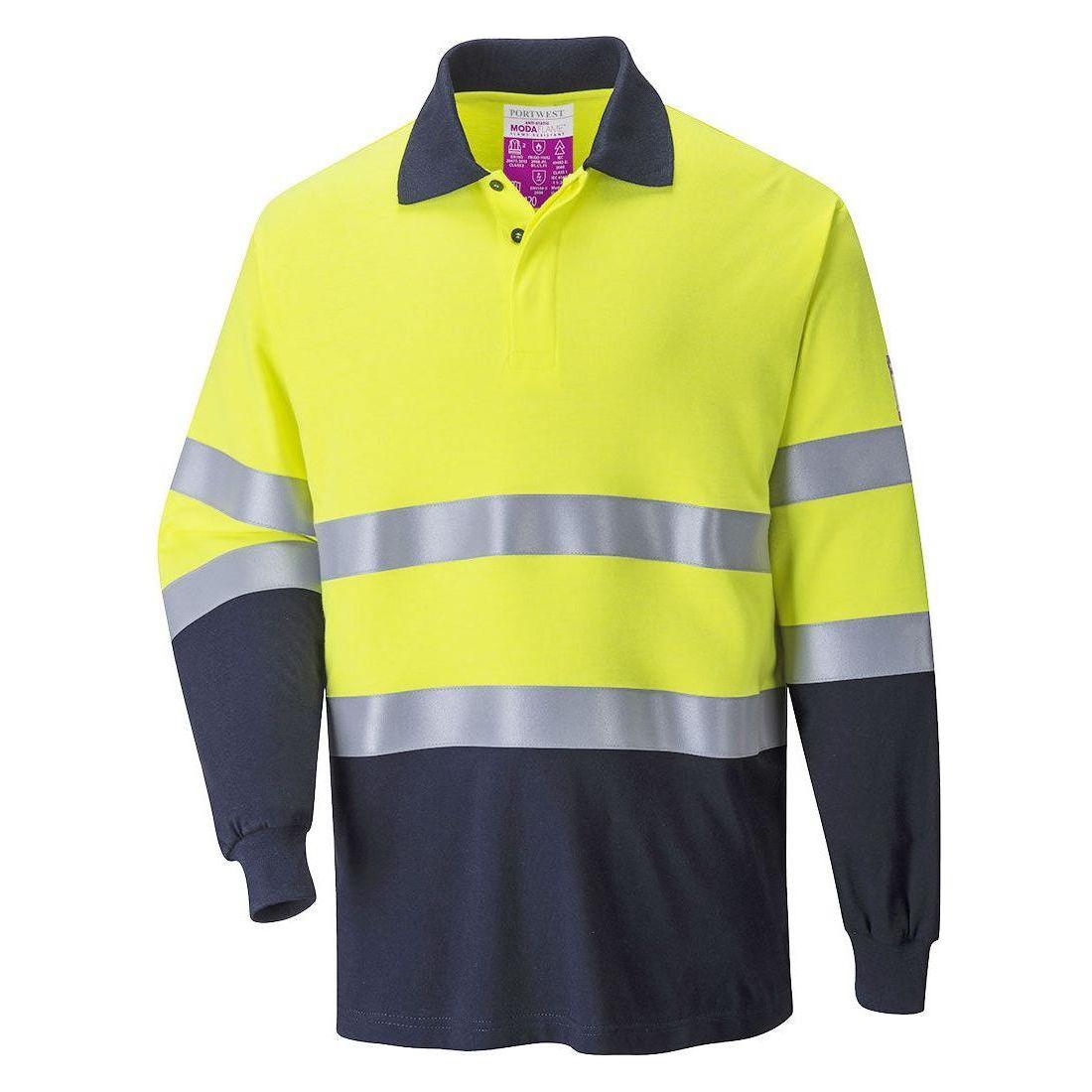 Portwest FR Anti - Statisk Two Tone Polo Shirt FR74 - Sikkerhedsgiganten